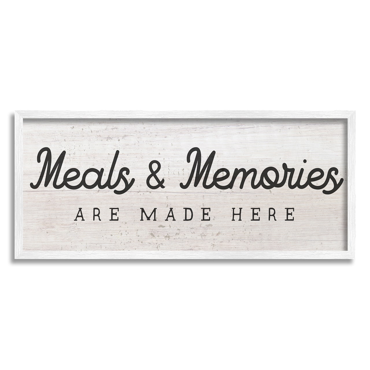 Stupell Industries Meals & Memories Made Here Rustic Kitchen Sign Framed Wall Art